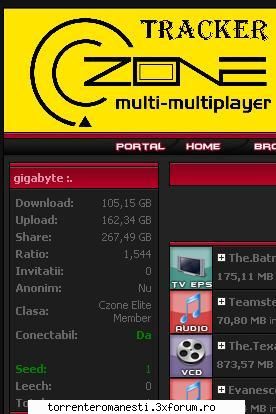 as dori o invitatie pe iplay.ro, dau la schimp cont pe czone (0 upload / 0 download) 
>>e-mail :